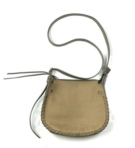 All Saints tan leather Ray crossbody bag handbag Coastal cowgirl peasant boho - Picture 1 of 6