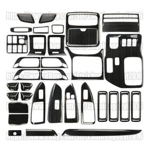 34x Black steel Dash Trim Kit Cover For Toyota Land Cruiser Prado FJ120 2003-09 - Bild 1 von 9