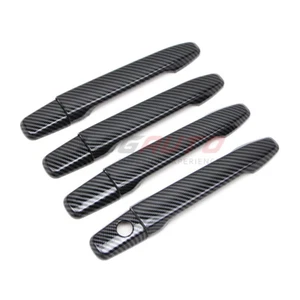 For Mitsubishi Lancer EX Evolution X 2008-17 Carbon Fiber Look Door Handle Cover - Picture 1 of 10