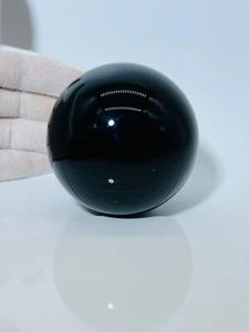 Schwarze Obsidian Kugel AAA Qualität Ø80mm 660gr. Naturstein Heilstein - Bild 1 von 4