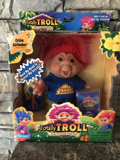 RARE Troll Doll Vintage 1968 Dam 5 White Hair Made in Denmark Sad Face!