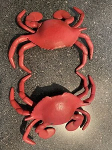 2x ANTIQUE ORIGINAL CAST IRON CRAB DESK CANDLE HOLDERS - Picture 1 of 12