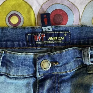 HIGH INTELLIGENCE TEEN JEANS - Vintage, Acid Wash Rave Jeans - Bild 1 von 4