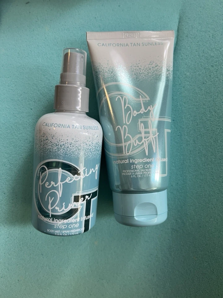 California Tan Sunless Perfecting Primer Spray 6 oz and Body Buff 6 oz Set - Image 1 of 1