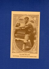 CLYDE MILAN, Washington Senators ~ 1922 American Caramel E120 REPRINT