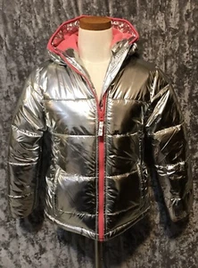 Roebuck & Co. Girls Water Resistant Padded Shiny Jacket M(7/8) Colorblock NWOT - Picture 1 of 6