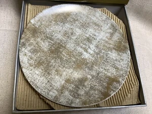 Placas de ensalada Rosanna Palazzo salpicaduras de tono tierra 8"" nuevas en caja - Imagen 1 de 7