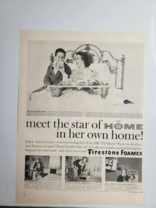Colchón Arlene Francis Foamex Vintage 1957 Impreso Anuncio Efímero Arte Decoración - Imagen 1 de 1