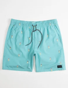 Rip Curl Men's S Volley Shorts Swim Trunks Elastic Waist Hula Breach Hawaii - Picture 1 of 3
