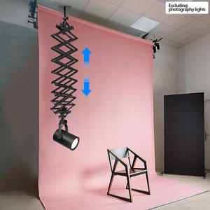 Soporte de luz de riel de techo para estudio fotografía pantógrafo caída 10 kg/22 lb - Imagen 1 de 17