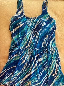 Badeanzüge für alle Einteiler Tropical Badekleid Badeanzug Gr. 20 BLAU WEISS - Bild 1 von 6