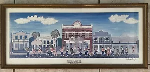 Rare Find Viva Bozas Su Comparsa! Signed Mario Sanchez Art Lithograph Print - Picture 1 of 6