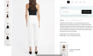KOOKAI Valentine Pants IN WHITE Size 36 NWT Sold Out Online - Picture 1 of 6