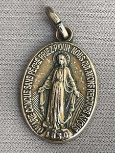 OLD RELIGIOUS MEDAL MARY CONCEIVED WITHOUT SIN PRAY FOR US - Picture 1 of 2