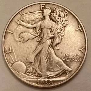 1938 Walking Liberty Half Dollar cd - - Picture 1 of 2