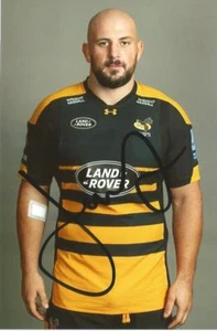 WASPS RUGBY UNION: JAKE COOPER-WOOLLEY SIGNED 6x4 PORTRAIT PHOTO + COA - Bild 1 von 1