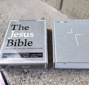 The Jesus Bible Exc Cnd w/Slipcase Gray Linen Cloth ~Beautiful! Fast Ship - Bild 1 von 7