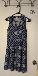 Stitch Fix Paper Crown Damen blau & weiß Kleid Knopfleiste Größe SM - Bild 1 von 4