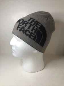 The North Face Beanie Wool Blend One Size Hat Cap Gray Black - Picture 1 of 7