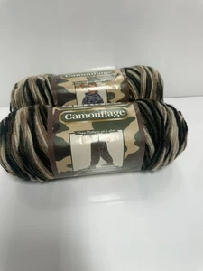 Bernat Camuflaje Hilo 00481 Lote de 2 Verde Marrón - Imagen 1 de 4