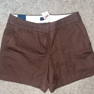NWT JCrew Cotton Shorts Brown Pockets Size 6 - Picture 1 of 6