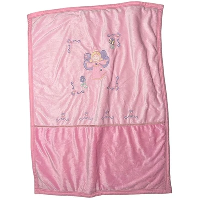 Manta bebé felpa hada rosa RN 123845 beige sherpa espalda ángel princesa niña Foto 1 de 4