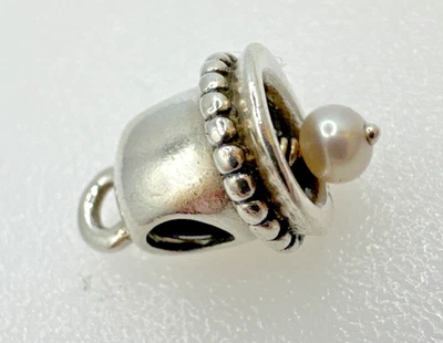 Pandora Momentos Boda Campana Perla Plata Esterlina Dije Foto 1 de 4