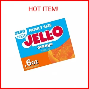 Jell-O Orange zuckerfreie Gelatine Dessert Mischung (0,6 oz Box) - Bild 1 von 2