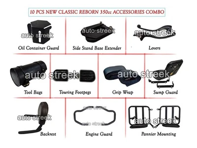 Fit For Royal Enfield New Classic Reborn 350 "10 PCS Accessories Combo - 22" Foto 1 de 4