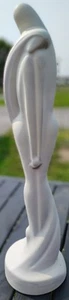 Vintage Haeger Art Sculpture 6033 White Pink Lover's Embrace Man Woman 20” - Picture 1 of 8