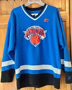 Camiseta deportiva de hockey vintage de los 90 New York Knicks de la NBA talla mediana RARA AUTÉNTICA - Imagen 1 de 5