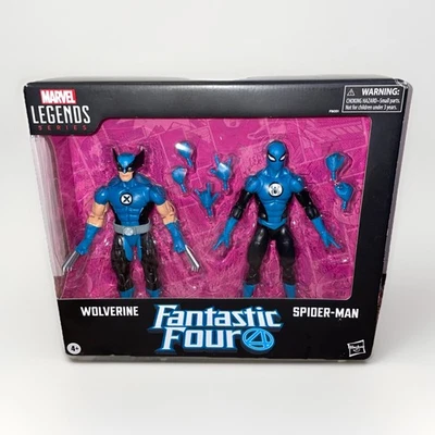 Paquete de 2 figuras de acción Marvel Legends Fantastic Four Wolverine y Spider-Man nuevas en caja Foto 1 de 4