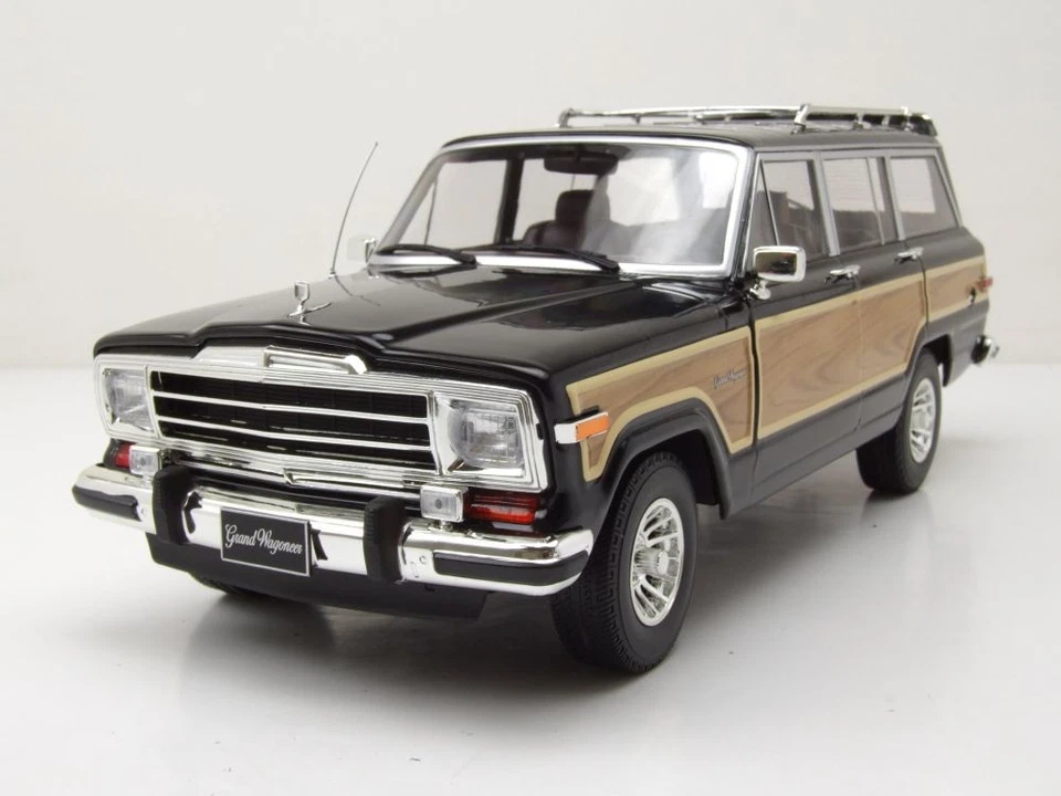 Jeep Grand Wagoneer 1989 Noir Maquette de Voiture 1:18 KK Scale - Photo 1/4