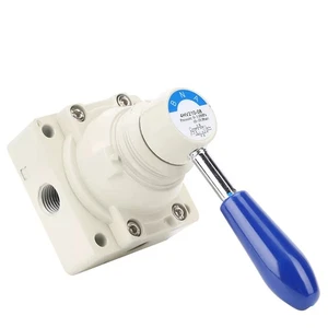 Air Valve 4 Way 2 Position 1/4in NPT Hand Lever Direct Action Pneumatic Valve - Imagen 1 de 9