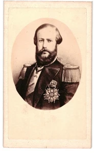 EMPERER DOM Pedro II of Brazil 1825-91 - ROYALTY CARTE De VISTE CDV - Picture 1 of 2
