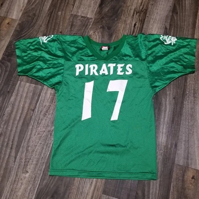 Wilson Green Jersey Pirates Youth XL Made in USA Vintage Kids Boys #17 - Image 1 of 4