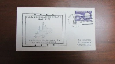 UNITED STATES SPACE OBSERVATION ISLAND EAG 154 POLARIS  2-1-1961 ADDRESSED COVER - Image 1 of 2
