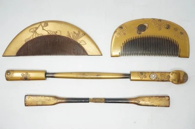 Japanese Vintage Hair Accessory Set Hairpins & Combs Original from Japan 1101D16 - image 1 of 4