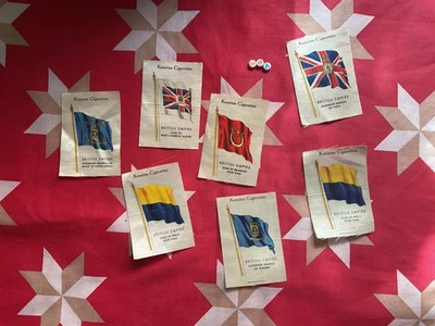 1938 Kensitas Cigarette Silk FLAGS , Joblot of 7 British empire - Image 1 of 3