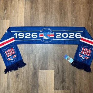 Sciarpa scudo New York Rangers 2025 centenario 100 anni John Brancy apertura notte - Foto 1 di 4