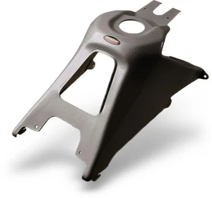 NEW SUZUKI LTR450 LTR 450 PLASTIC BLACK CARBON FIBER GAS TANK COVER - Bild 1 von 2