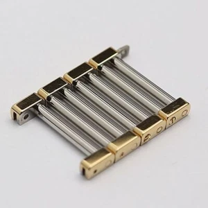 SEIKO Genuine Link Lassale 7752-6029 Men's Watch Parts Silver/Gold Combo 20mm - Picture 1 of 3