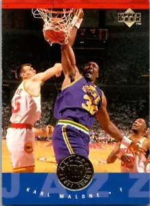 Upper Deck 1995-96 #166 Karl Malone Corte Elettrica Oro - Foto 1 di 2