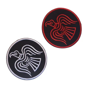 2Pcs Viking Blackbird Sun Round Tactical Hook Military Hook Patch Embroidered - Bild 1 von 8