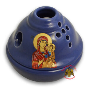 Orthodox Ceramic Traditional Oil Candle 4 Colours Ikonenampel Votivlampe Ikonen