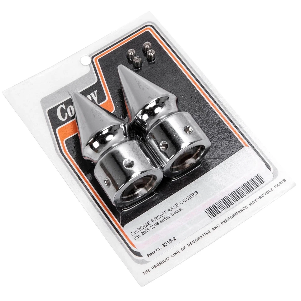 #3016-2 Capas de eixo dianteiro Pike 01-06 Harley-Davidson Softail Deuce Chrome Colony - Imagem 1 de 1