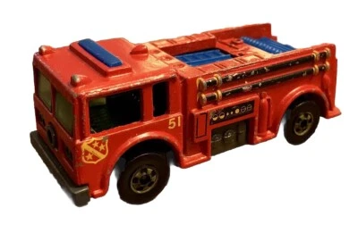 Vintage 1976 Hot Wheels Vermelho FIRE EATER Motor de Caminhão 51 Diecast 1:64 Hong Kong - Imagem 1 de 4