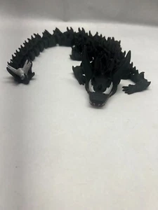 Symbiote 3D Printed Articulated Dragon Black - Picture 1 of 4