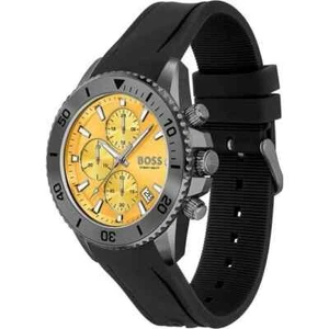HUGO BOSS MENS ADMIRAL CHRONO WATCH HB1513968 YELLOW DIAL - WARRANTY -RRP 399.00 - Picture 1 of 3
