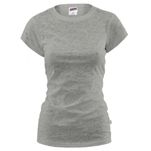 Soffe Junior's Burnout Short Sleeve Tee - Random Burn out Pattern - Picture 1 of 8